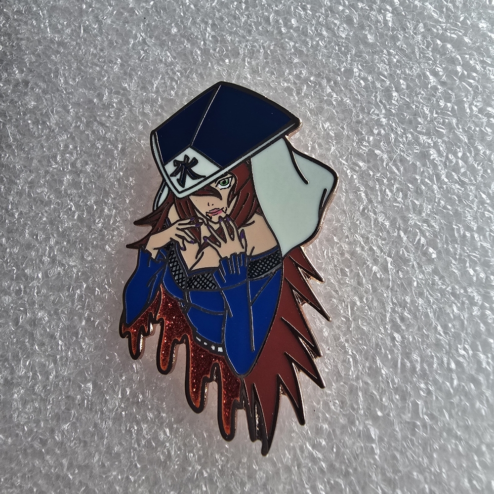 Blue and Red Enamel Pin